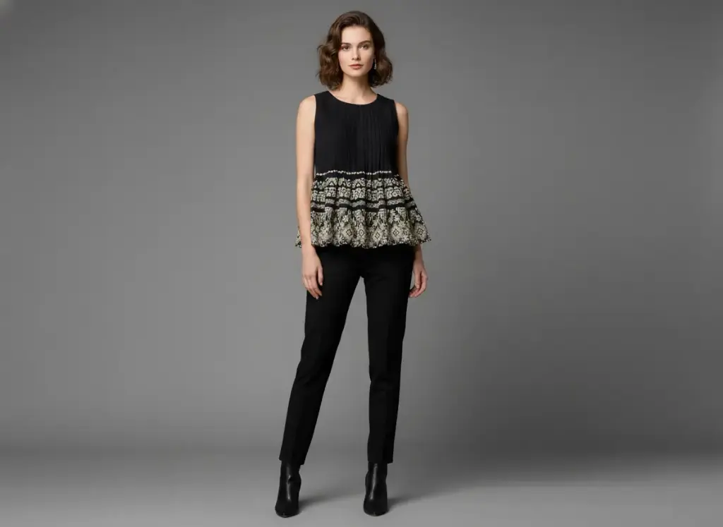 The Pleated Peplum Top