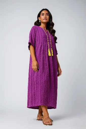 SHEER SHAKKAR MAXI DRESS